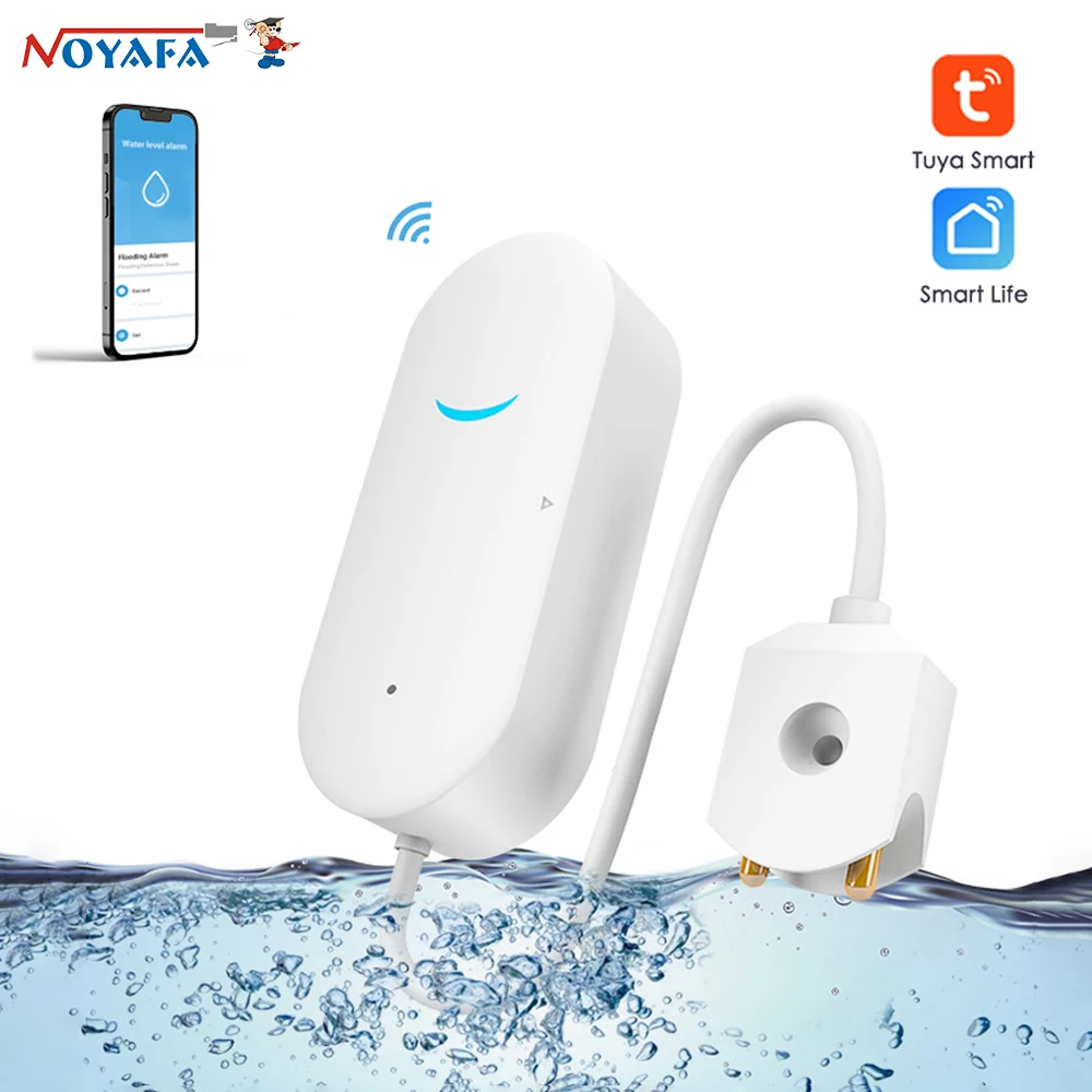Tanio NOYAFA Smart Home WiFi czujniki poziomu wody alarmy, wykrywacz