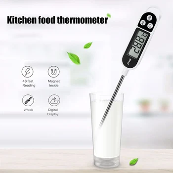 TP300 Electronic Food Thermometer Instant Read Meat Thermometer LCD Display Digital Milk Thermometer for Meat /Cooking /BBQ/Milk 4