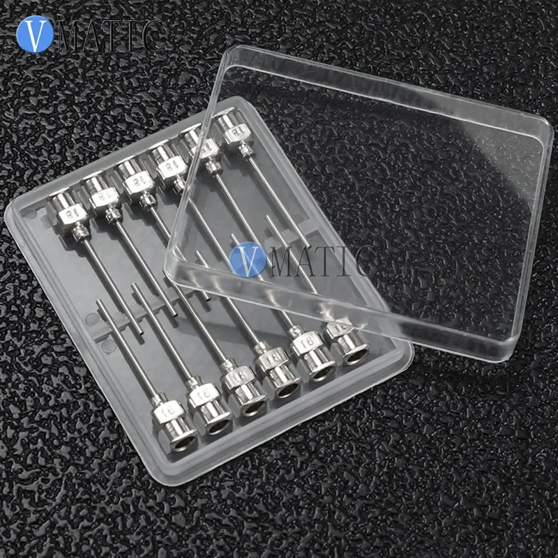 12Pcs 1 Inch Tip Length 18G Blunt Stainless Steel Glue Dispensing Syringe Needle