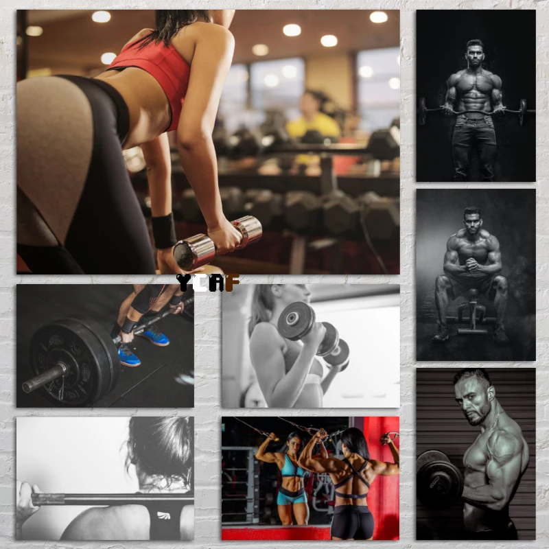 Fitness Body Building Palestra Poster Stampa Su Tela Body Building Motivazione Wall Art Picture Gym Room Decor Sport Wall Decoration