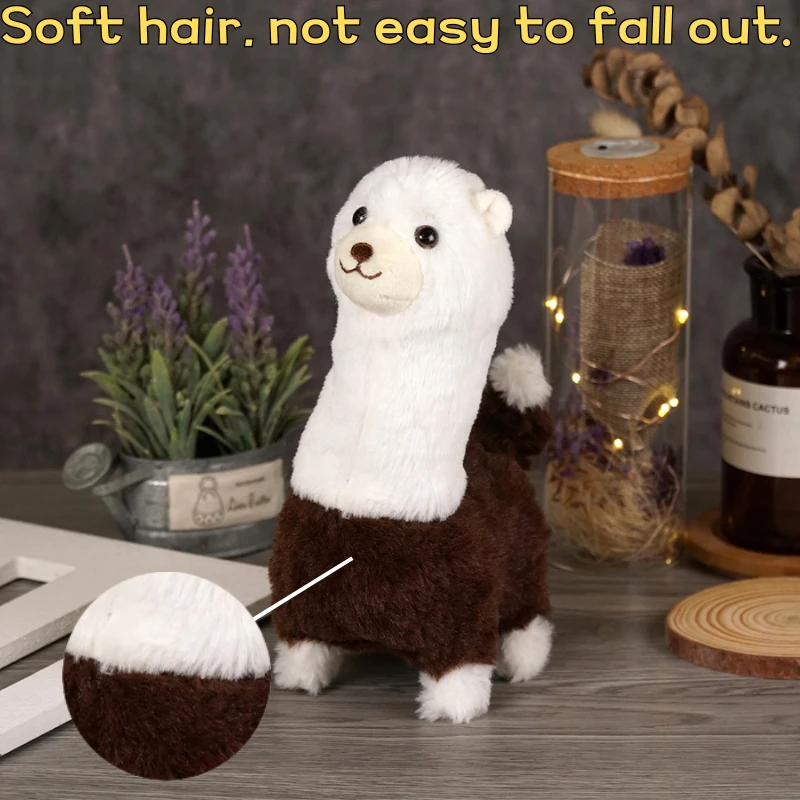 Juguetes de Peluche de Alpaca electrónica Kawaii, Linda Llama que