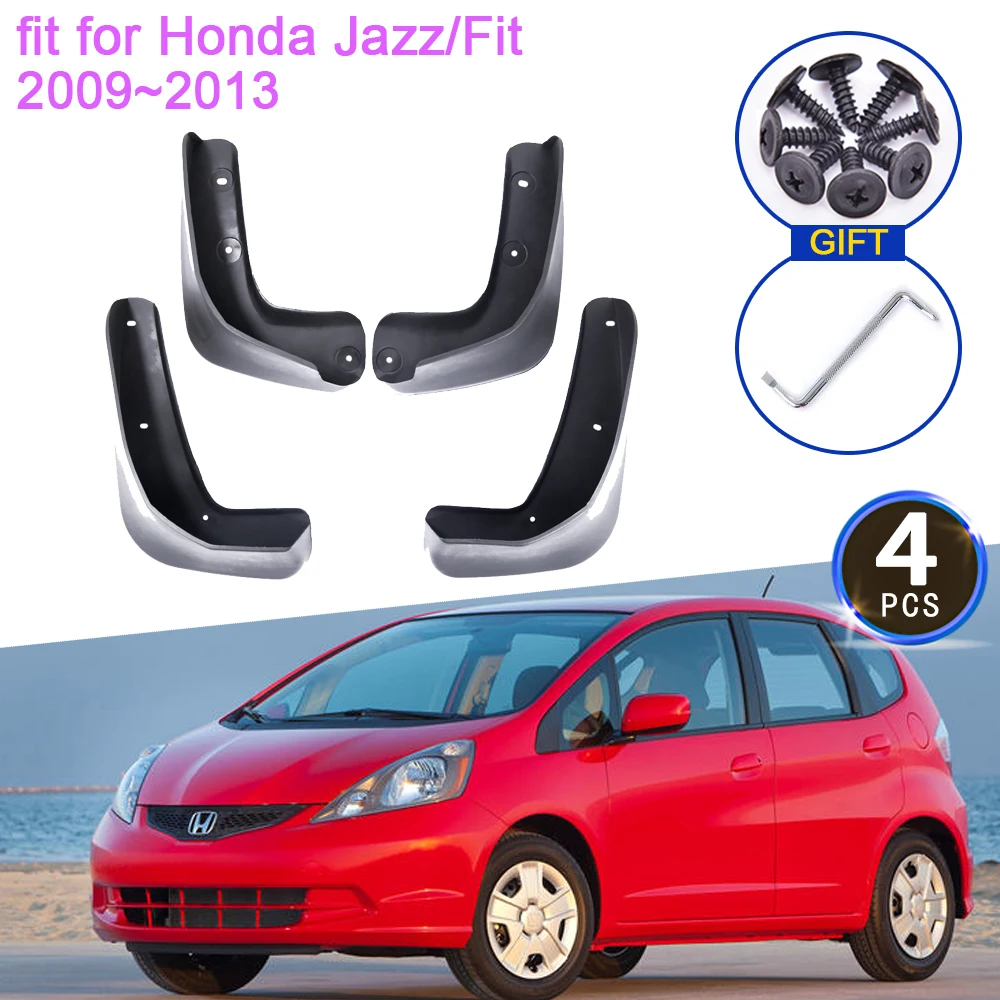 

For Honda Jazz Fit GE6 2009 2010 2011 2012 2013 Mud Flaps Splash Guards Flap Mudguards Fender Front Rear Wheels 4Pcs Accessories