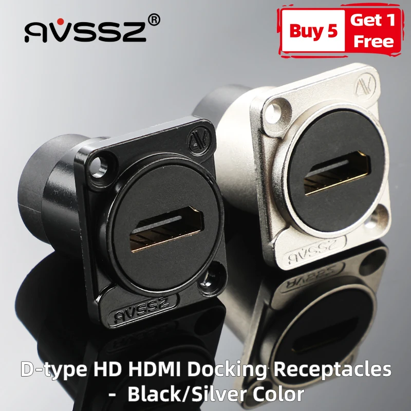 

Адаптер для гнезда AVSSZ типа D HDMI 2,0, прямой переходник 4K HD под прямым углом 90 °, Женская док-станция стандарта, шасси, разъем для аудио и видео