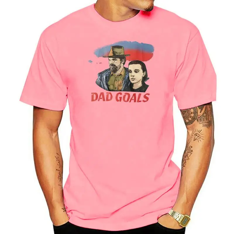 thumbnail image 1 of Stranger tee Things Dad Goals Chief Hopper Eleven TV Show Mens T Shirt, 1 of 5