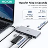 MOKiN USB C Docking Station 4K 60Hz HDMI DP USB 3.0 100WPD USB-C 10Gbps Triple Display 3 Monitors for Windows MacBook Surface 5