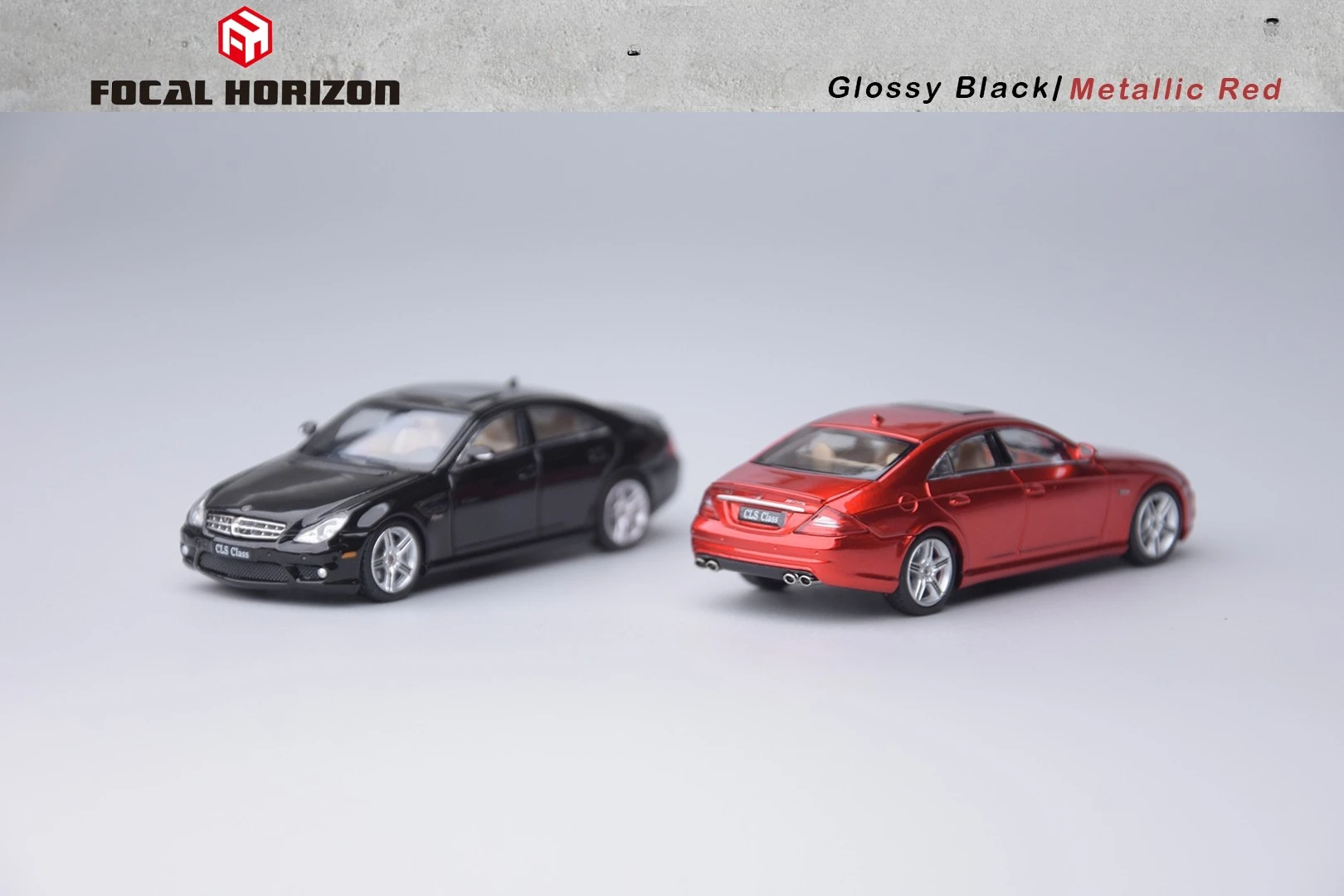 포칼 호라이즌 FH 1:64 CLS 63 Mk1 C219 글로시 블랙/레드 다이캐스트 모델카