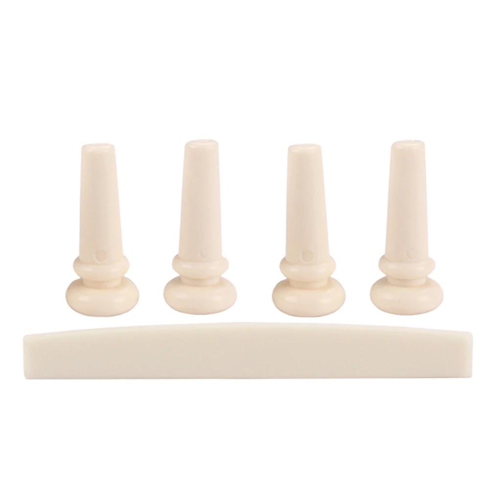 Guitar Tool Acoustic Bass Guitar Bridge Pins Saddle 4pcs for Bass Guitar Replacement
