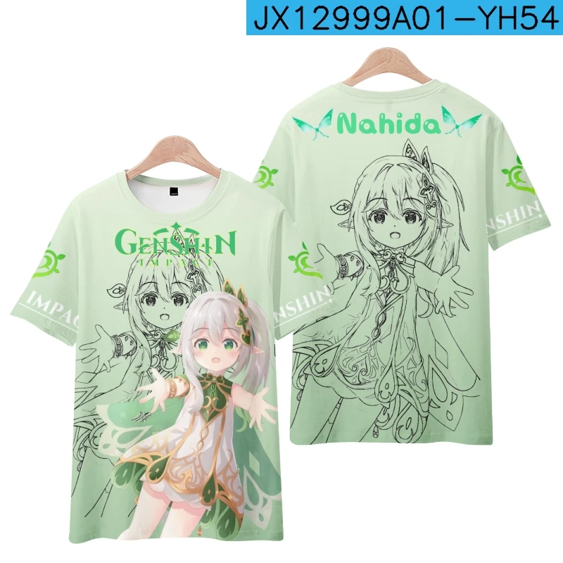 Tshirts jogo genshin impacto nahida anime 3d impressão crianças tshirt moda  desenhos animados casuais camiseta meninos meninas roupas infantis topos -  AliExpress