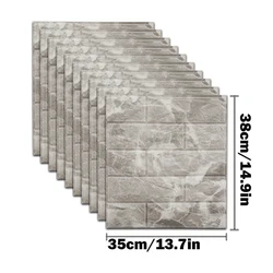 3D Self-Adhesive Foam Wall Stickers - Waterproof Peel & Stick Interior Decor - 20pcs (E)