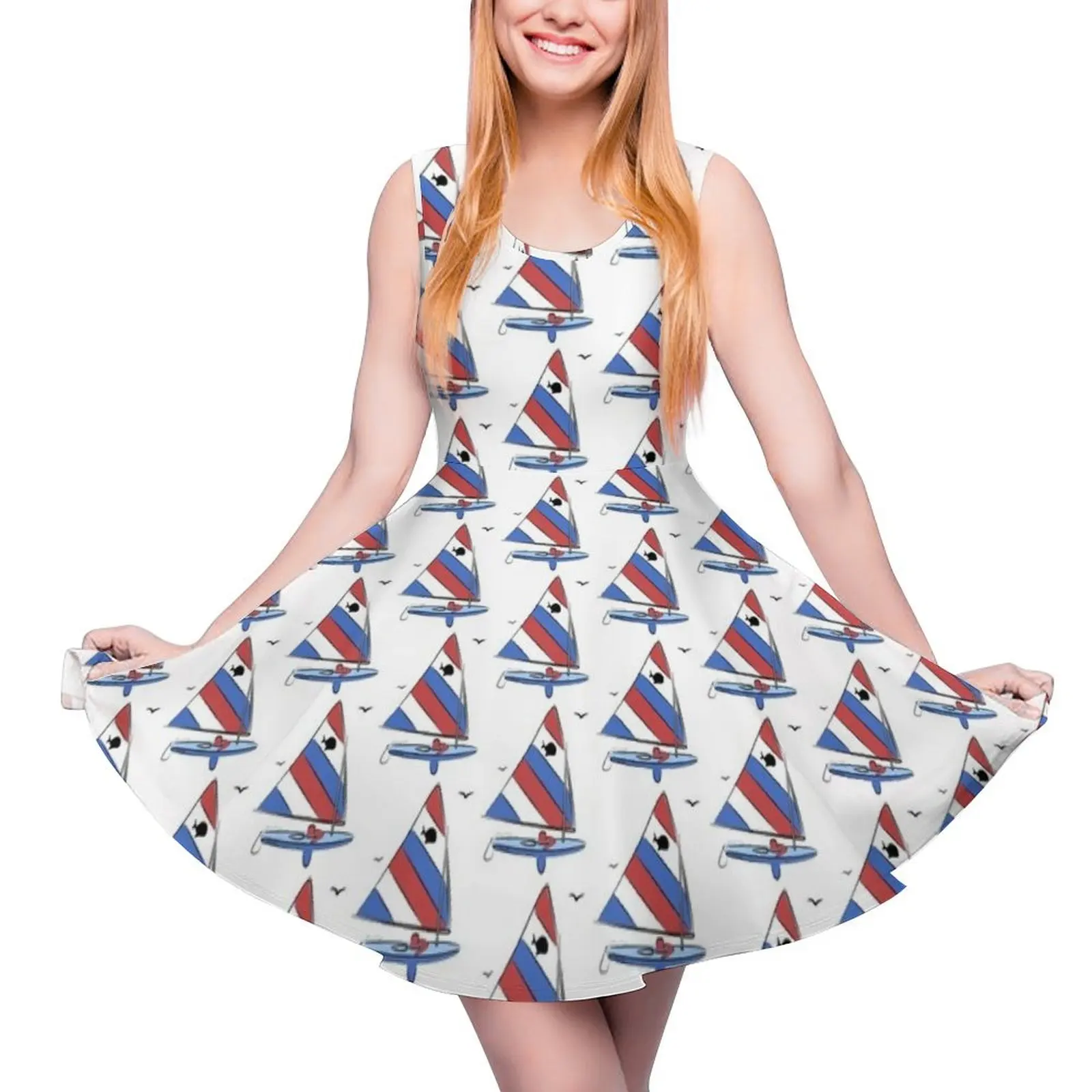 

Sunfish RWB Round Neck Dress luxury woman evening dress Dresses gala