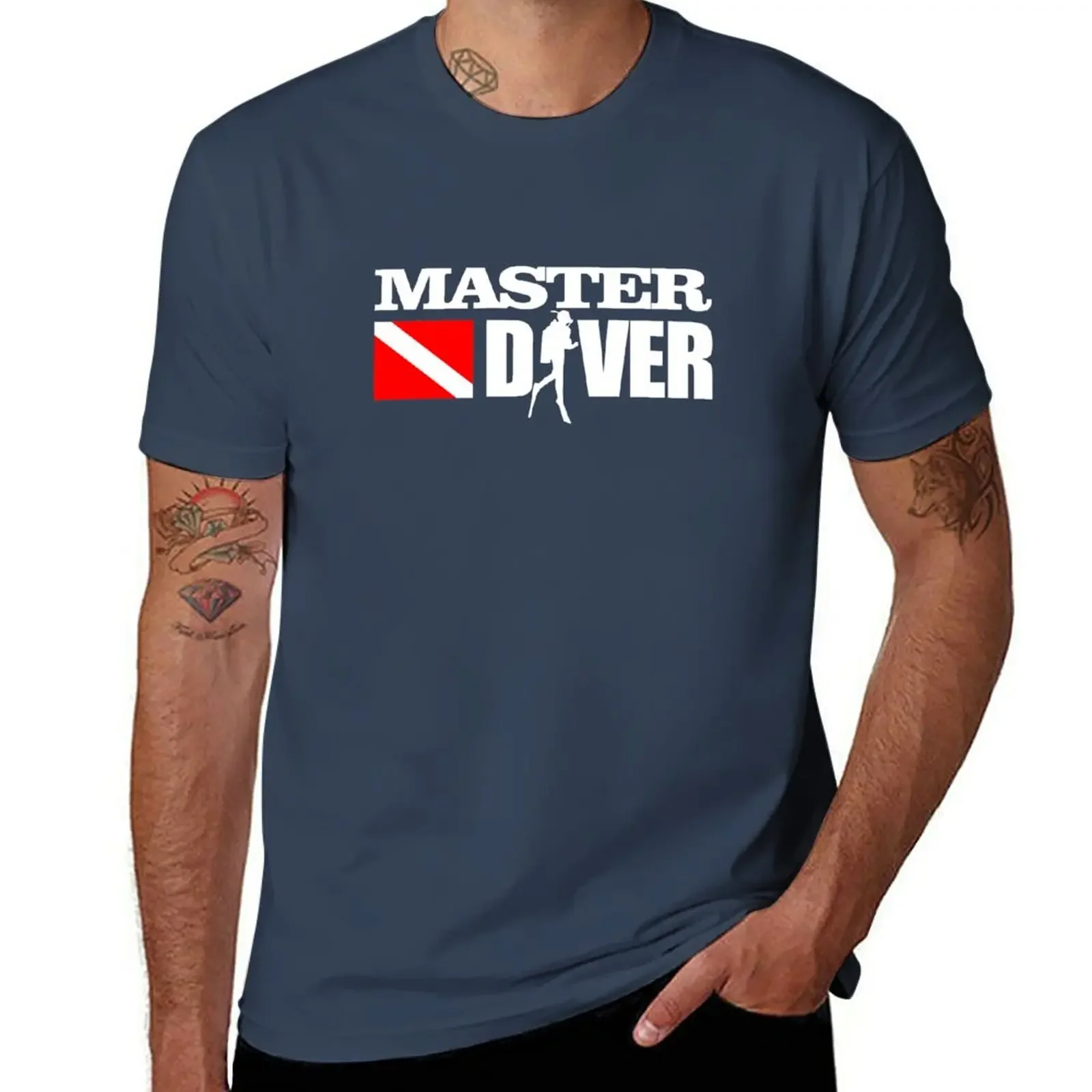 

Футболка Master Diver, великолепные забавные мужские футболки funnys