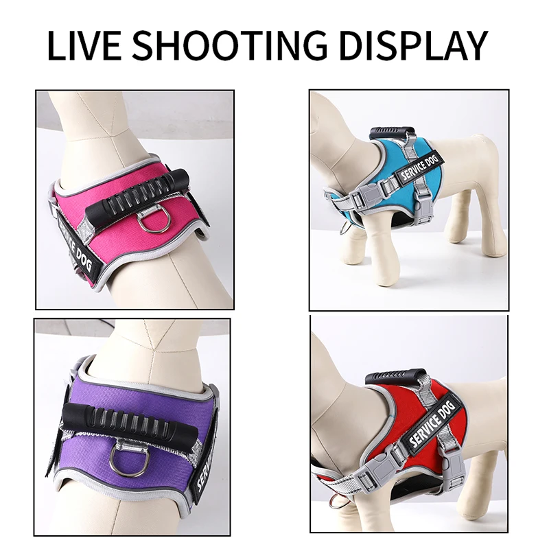 pretty dog collars	 Chest Strap Nylon Waterproof Adjustable Customize Dog Name For Vest Collar Small Large Chihuahua Husky Dog Harness Accessories shock collar for small dogs