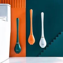 

Silicone Toilet Brush Wall-mounted Automatic Cleaning Tool Wc Gap Brush Hanging Flexible Bristles Brush Bathroom Accessories