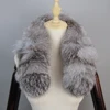 2025 Winter New Arrival Knitted Women Real Fox Fur Scarf Fluffy Warm Winter Natural Fur Scarves Female Fashion Short Neck Warmer 2