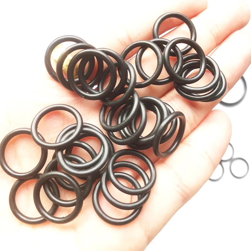 100/50pcs 고무 O 링 CS:1 1.5 2 2.4 3mm 검정색 NBR ORing 오일 씰 고압 O-링 NBR 수도꼭지 씰링 밸브 고무 ORing