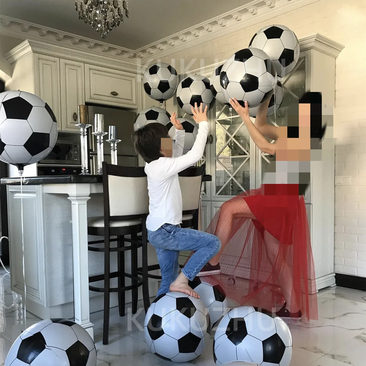 22-Zoll-4D-Fußball-Luftballons, Dekorationen für Party, große Luftballons, Sport-Themen-Geburtstagsparty-Zubehör, Babyparty für Jungen
