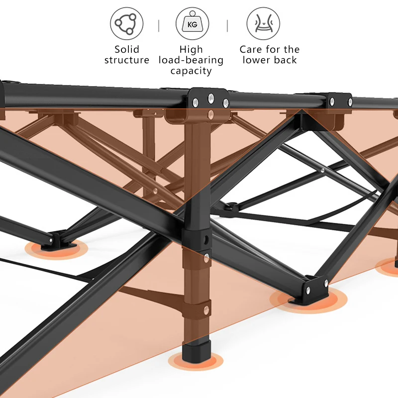 Ultra Light Portable Outdoor Folding Bed Camping Self-Driving Trips Dual-use Travel Hiking Sleeping Bed