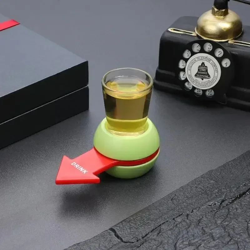 Beer Wine Party Game Rotatable Arrow Board Game Pointer Shot Spinner Party Game Glass Cup Kit Spin Drinking Table Home Entertainment beer wine party game