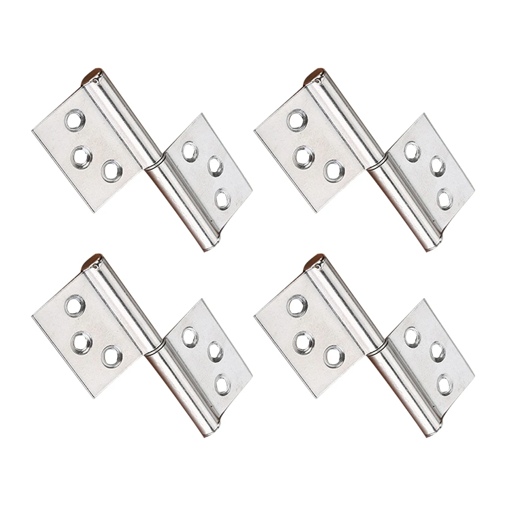 

4 Pieces Door Hinge Detachable Hardware Drawer Closer with 24 Screws