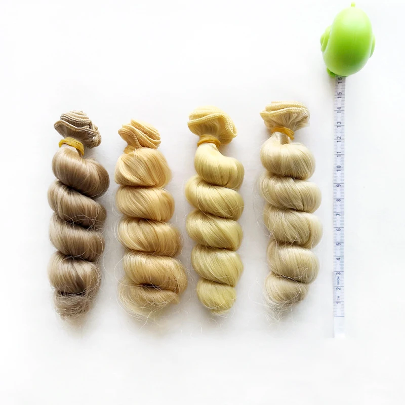 Doll Wigs 15 cm high temperature big wave handmade cloth diy Texitle doll curl hair accessories For 1/3 1/4 1/6 BJD/SD doll accessories,plush doll accessories,doll wigs,mohair wig