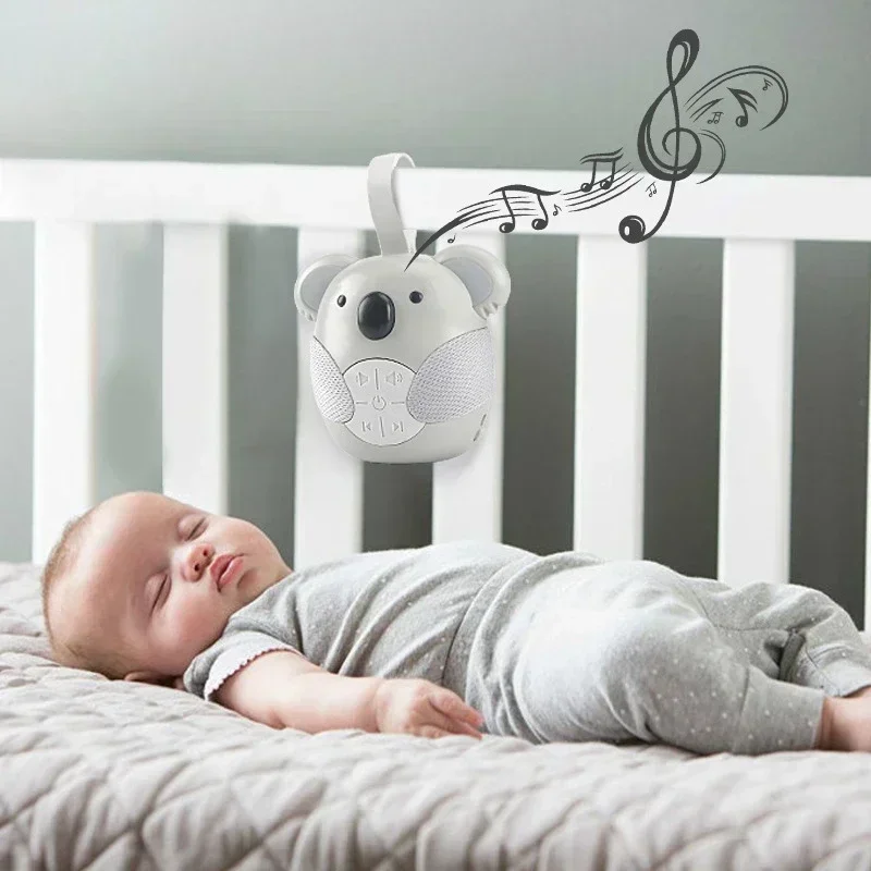 Portable Koala Sleep Sound Toddler White Noise Machine Soothing Music Player Sleep Monitor Home for Baby Room Stroller white noise machine sleep aid device baby monitor