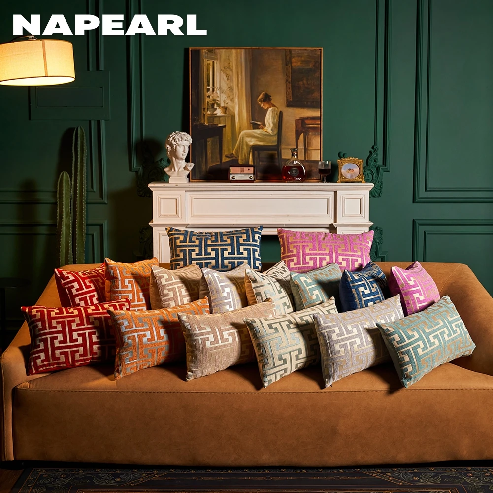 

Napearl Chenille Jacquard Cushion Cover Home Decor Sofa Decor Pillowcase For Living Room 45x45cm 30x50cm No Pillow Insert