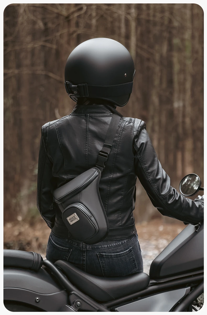 ROCKBROS Motorrad-Beintasche, Hüfttasche, Motorrad-Umhängetasche, Brusttasche für Männer und Frauen, Motorrad-Fahrausrüstung – Detail 11