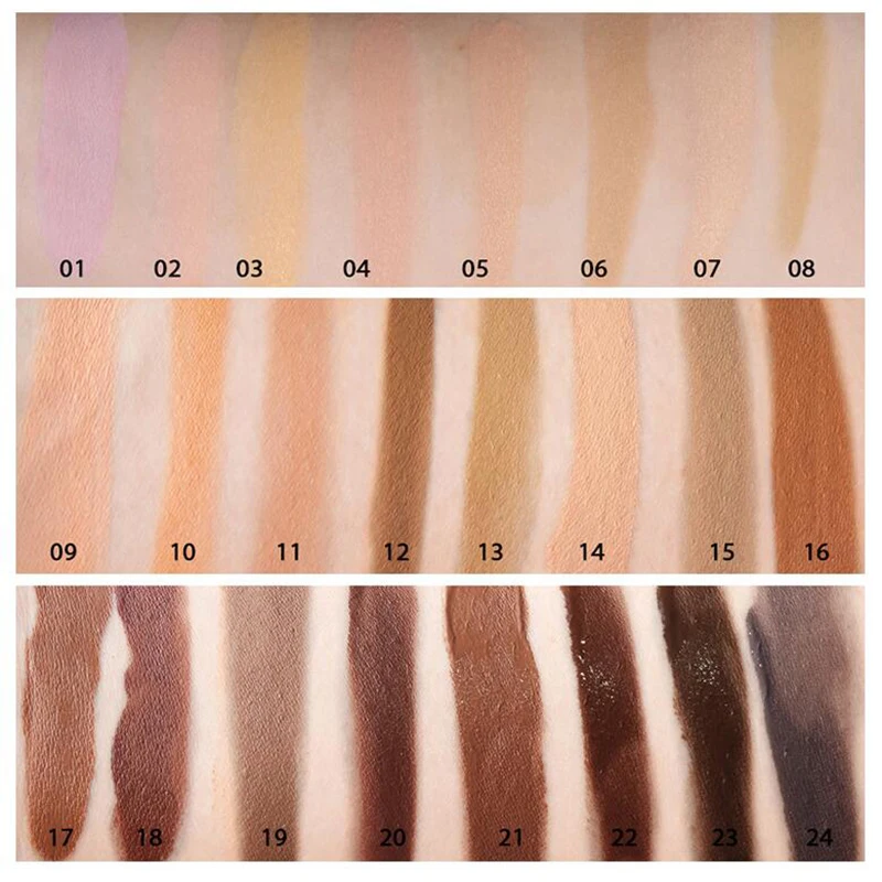 No 24 Colour Concealer Long Lasting Waterproof Face Base Foundation De Maquiagem Liquid Contour Private Label liquid concealer makeup concealer waterproof concealer face concealer concealer foundation cream