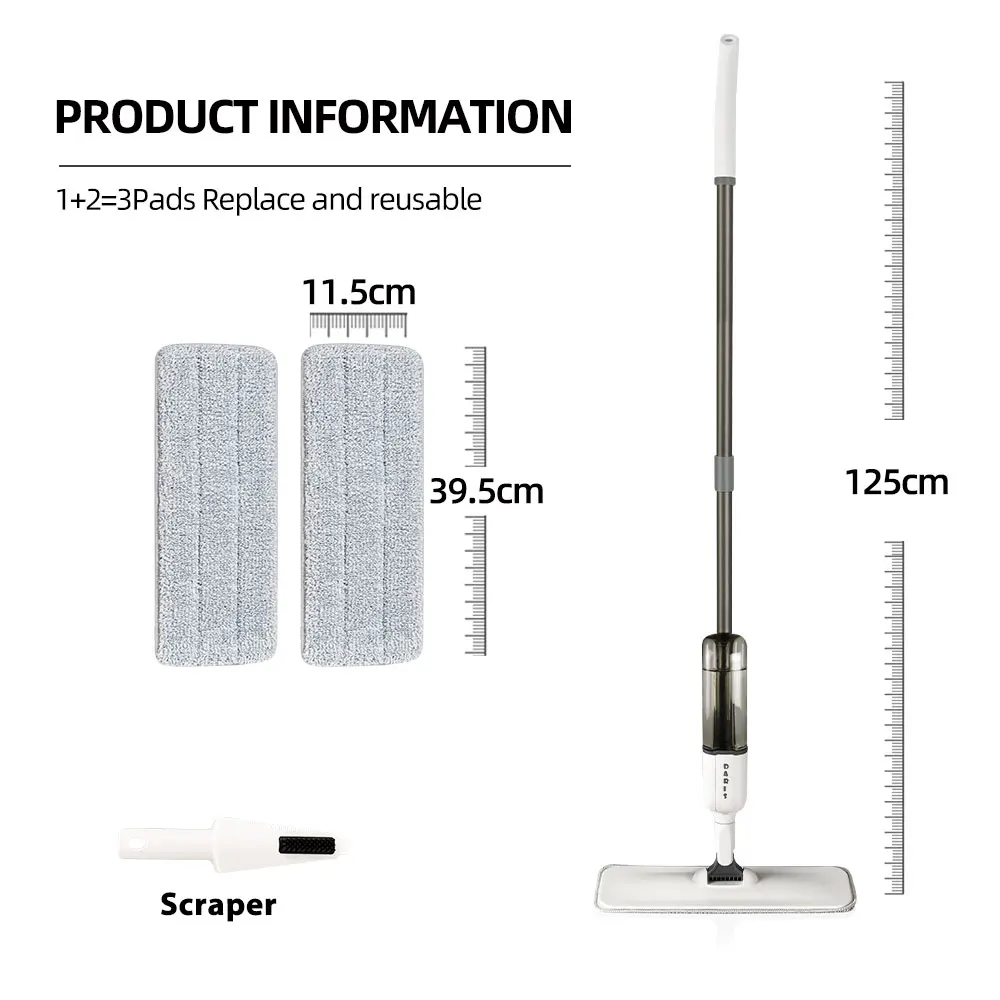 ممسحة دي DARIS مسطحة 360° بزجاجة 500 مل