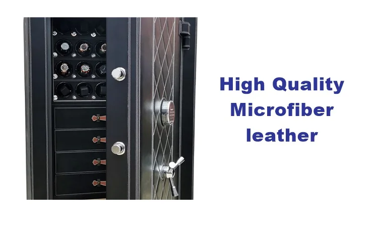 Sd4c8cf3d79f04dd7b693bdcf86f63e3fZ Luxury Jewelry High Quality Microfiber Leather Custom Watch Winder Safe Box