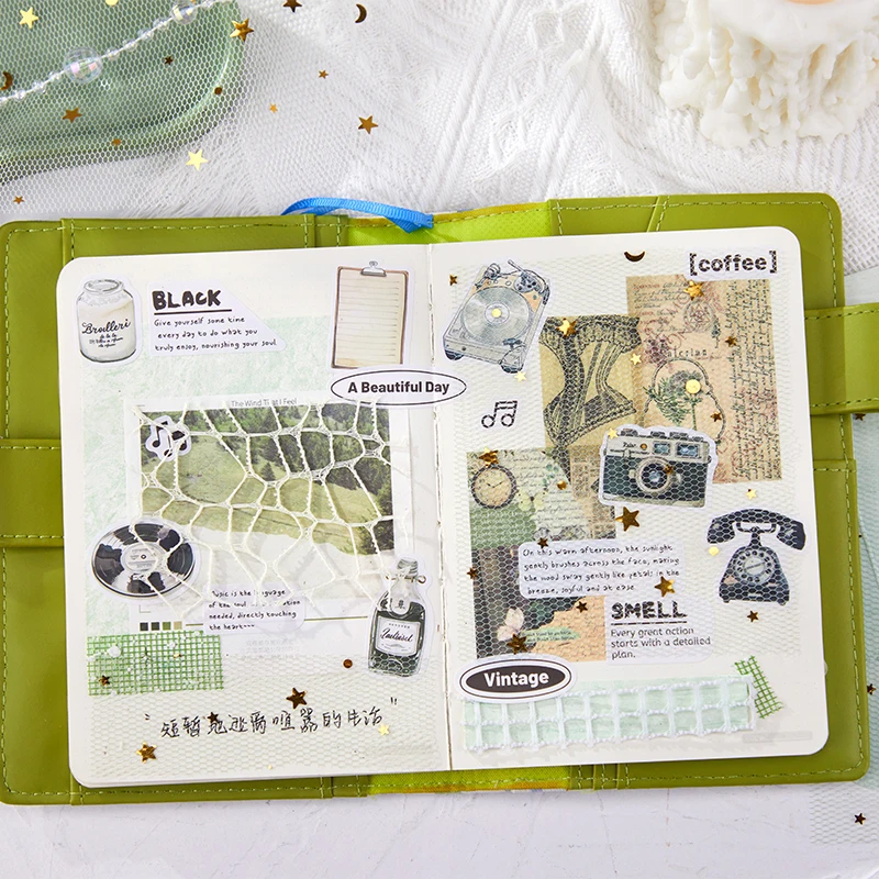 10pcs Multiple Mixed Materials Lace paper Scrapbook Materials DIY Photo Album Collage Journal Creative Stationery Material paper scrapbook paper scrapbooking material scrapbook materials diy craft materials scrapbooking paper