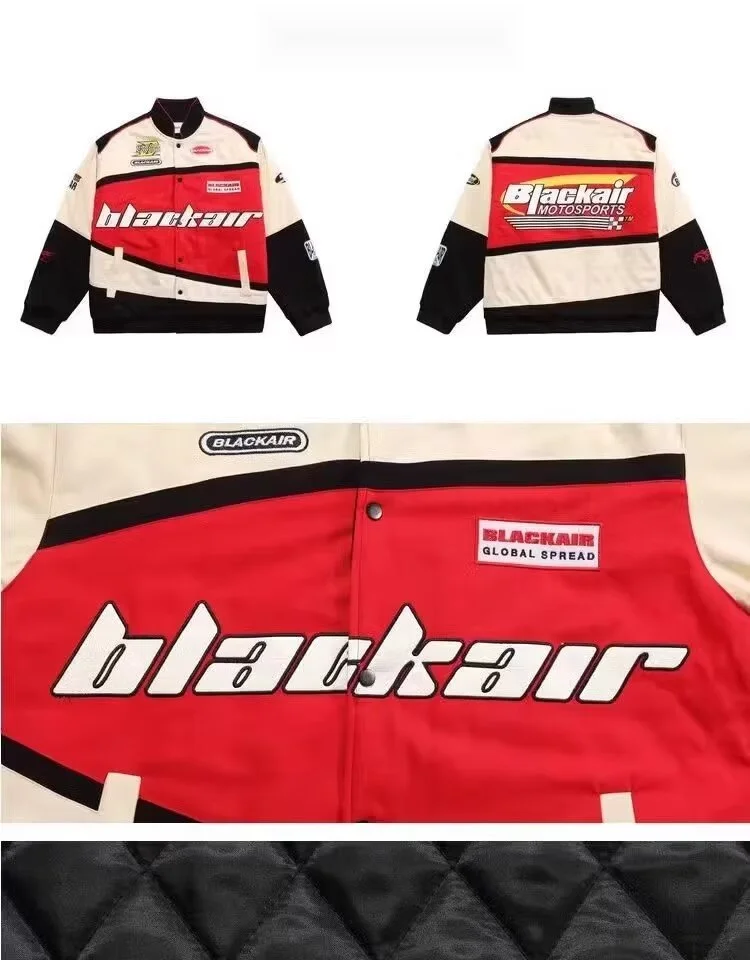 Costum de curse hip-hop de primăvară nou, brodat, High Street, la modă, de brand, pentru motocicletă, costum de baseball, jachetă pentru bărbați_voghion.com