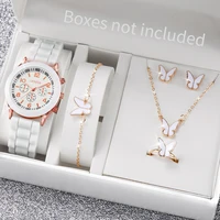 5/6PCS Women Watches Fashion Silicone Band Women Quartz Watches Jewelry Set Reloj Mujer Girls Clock Gift (Without Box) 4