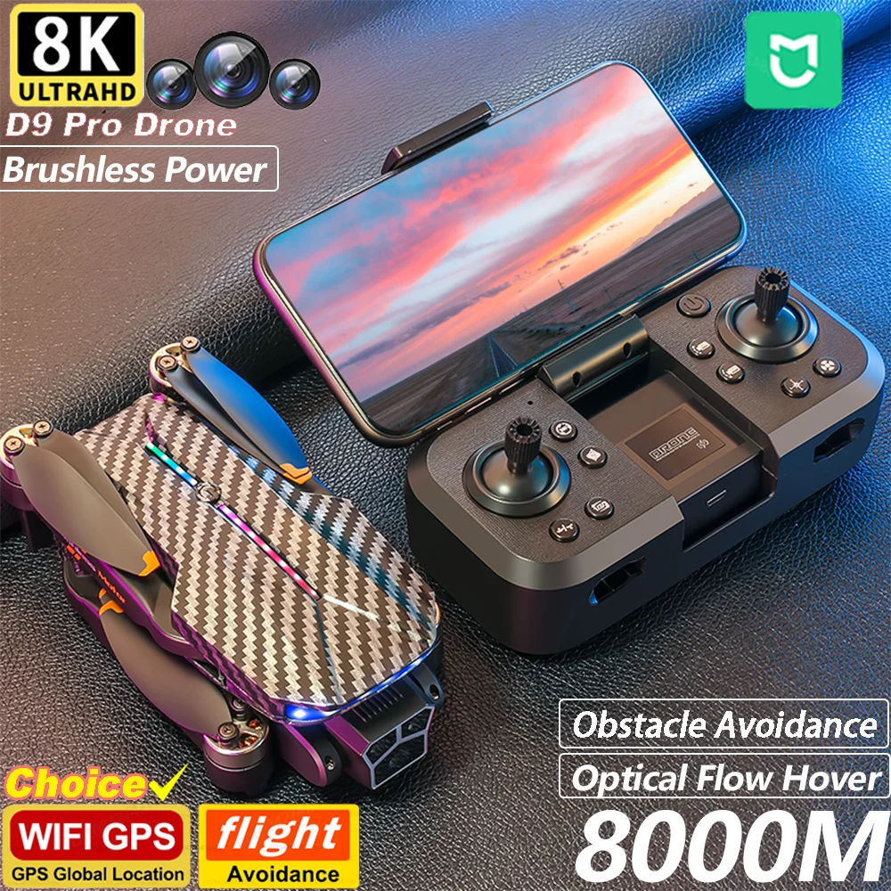 Drone LKHLTBF Avec Caméra 6K – 3 Batteries, GPS, Moteur Sans Balais, évitement D'obstacles Et écran 4,5″ (192g, 18min)