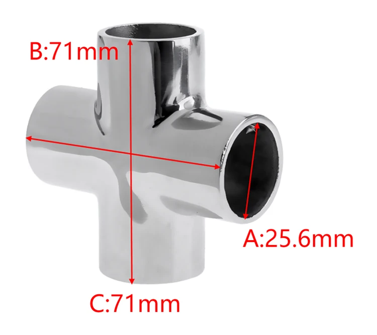 Marine City 304 Stainless Steel 90° Elbow Connector (1" Tube) - 2 Pack For Boats & Yachts - View #2