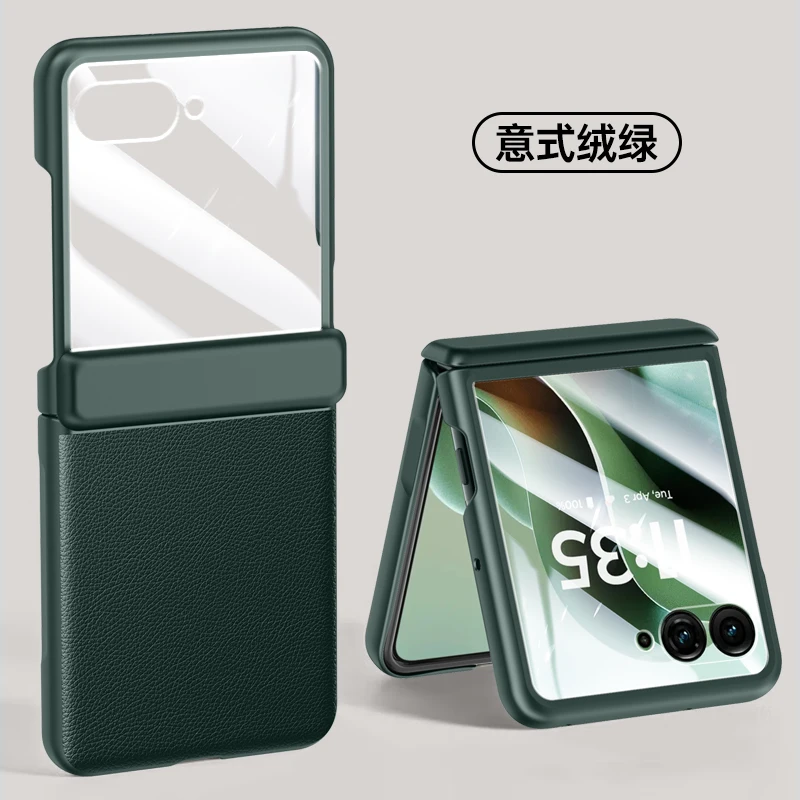 Luxury Electroplating Matte Leather Folding Case with Mirror Film and Shockproof Protection
