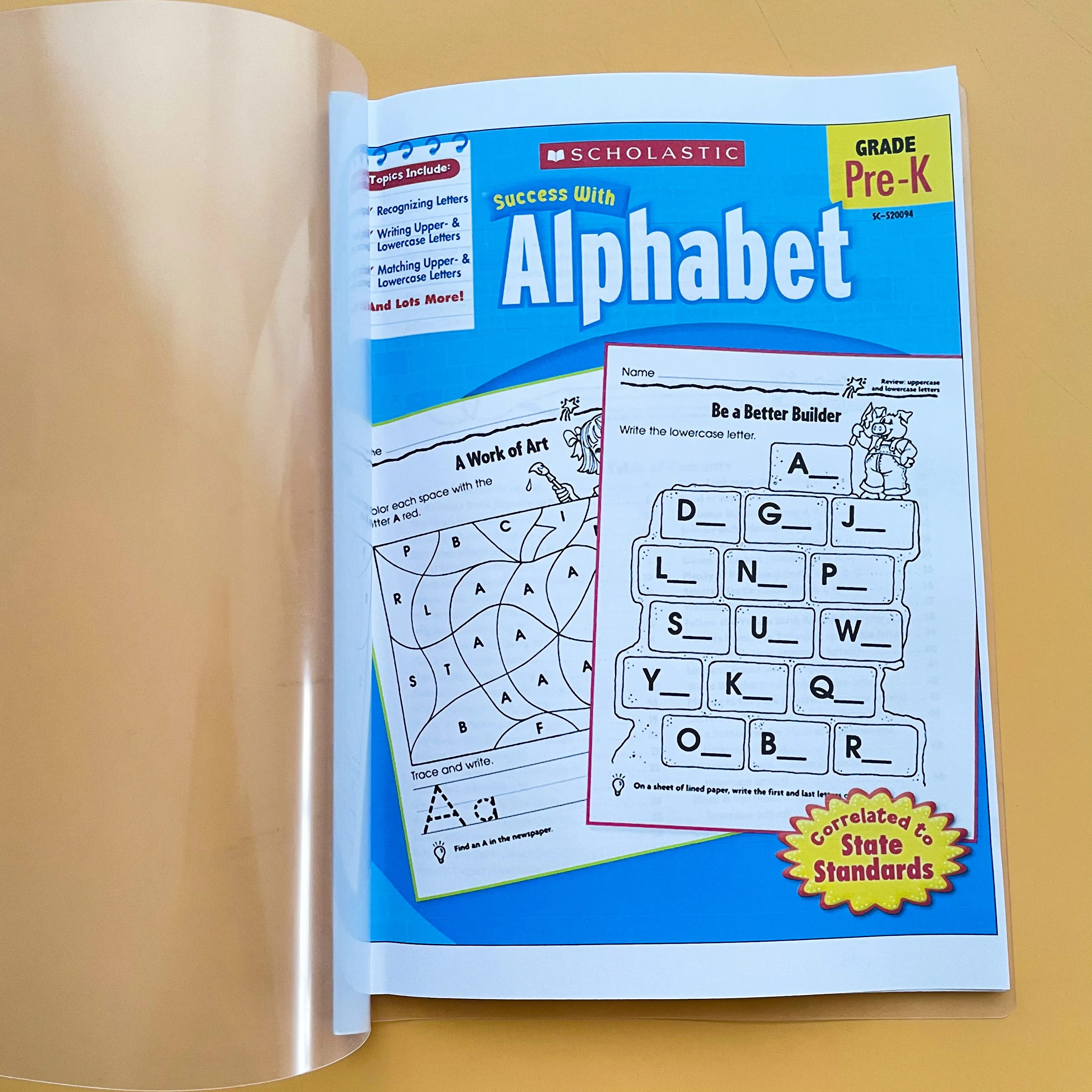 Scholastic Success Pre K Learning Basic Alphabet Numbers