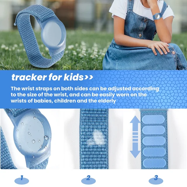 For Airtag Kids Bracelet Silicone Straps Metal Stud Shock Resistant  Wristband Compatible With For Airtag Child Wristb U6e0 - AliExpress