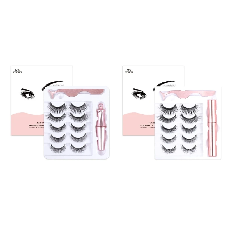 5 Magnetic Eyelashes And Eyeliner Kit,reusable 3d Magnetic False Lashes Extension ,manga Lashes With Drop Shipping - False Eyelashes - AliExpress