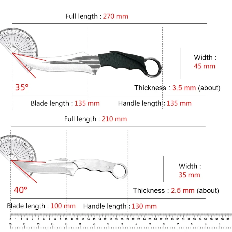 Description Picture 3 of item2PCS Set Buther Boning Knife Stainless Steel Handle Utility Knife Chef Slicing Meat Fish Fruit Sharp Cleaver Kitchen Knives Set