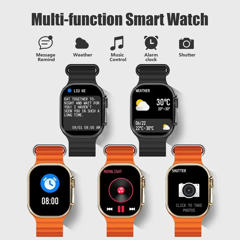 Smart Watch For Women Men, 1.83'' HD Full Touch Screen Wireless Calling Smartwatch (Answer/Make Call), Activity Tracker, 100+ Sport Modes, Pedometer, Message Alerts, Sport Fitness Tracker,Compatible With Iphone.Holiday Gifts, Birthday Gifts 7