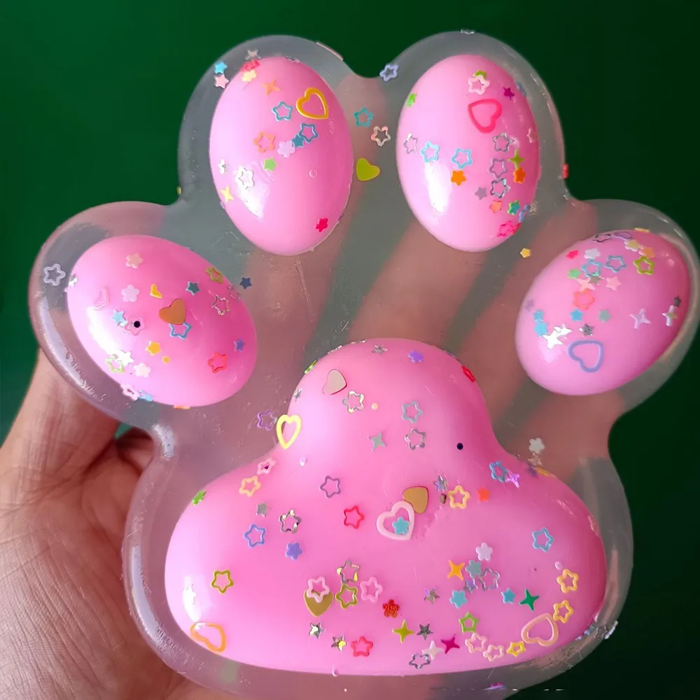 Giant Squeeze Cat Paw Toys Squeeze Toy Soft Decompressing Pinching Cat Paw Abreact Sticky Pinching and Decompressing Toy 4