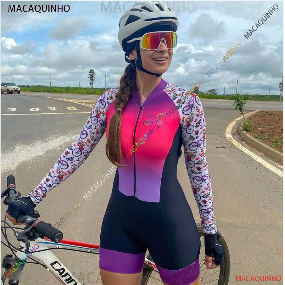 

Promotion Mountain Bike Jumpsuit Kafitt Women's Summer Long Sleeve Cycling Clothes Free Shipping To Brazil Macaquinho Ciclismo