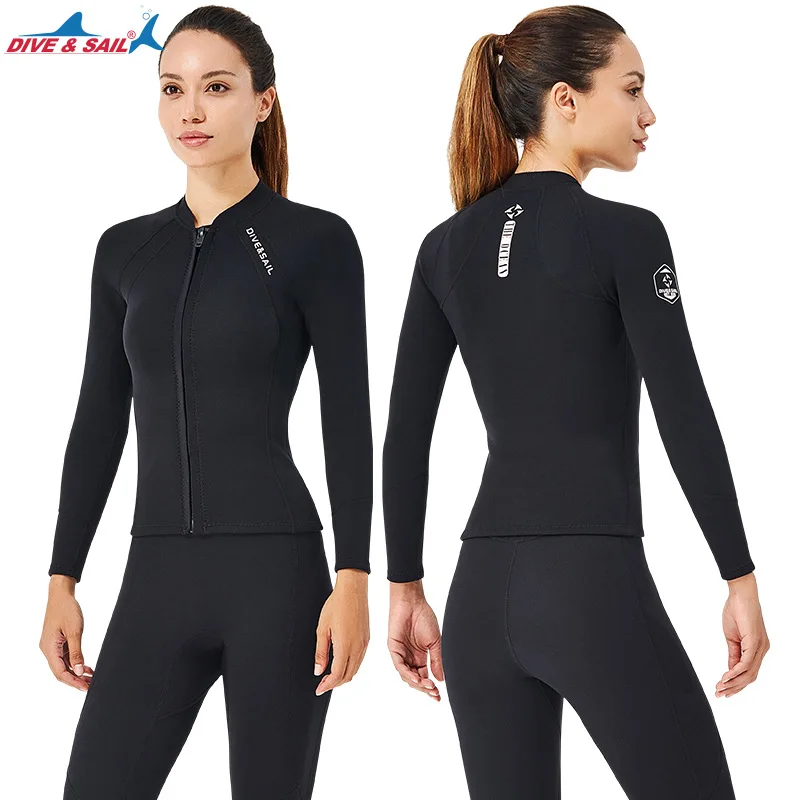 Muta In Neoprene 2mm Donna - Giacca Termica Per Nuoto, Surf E Sport Acquatici | Zip Frontale E Maniche Lunghe - Foto 5