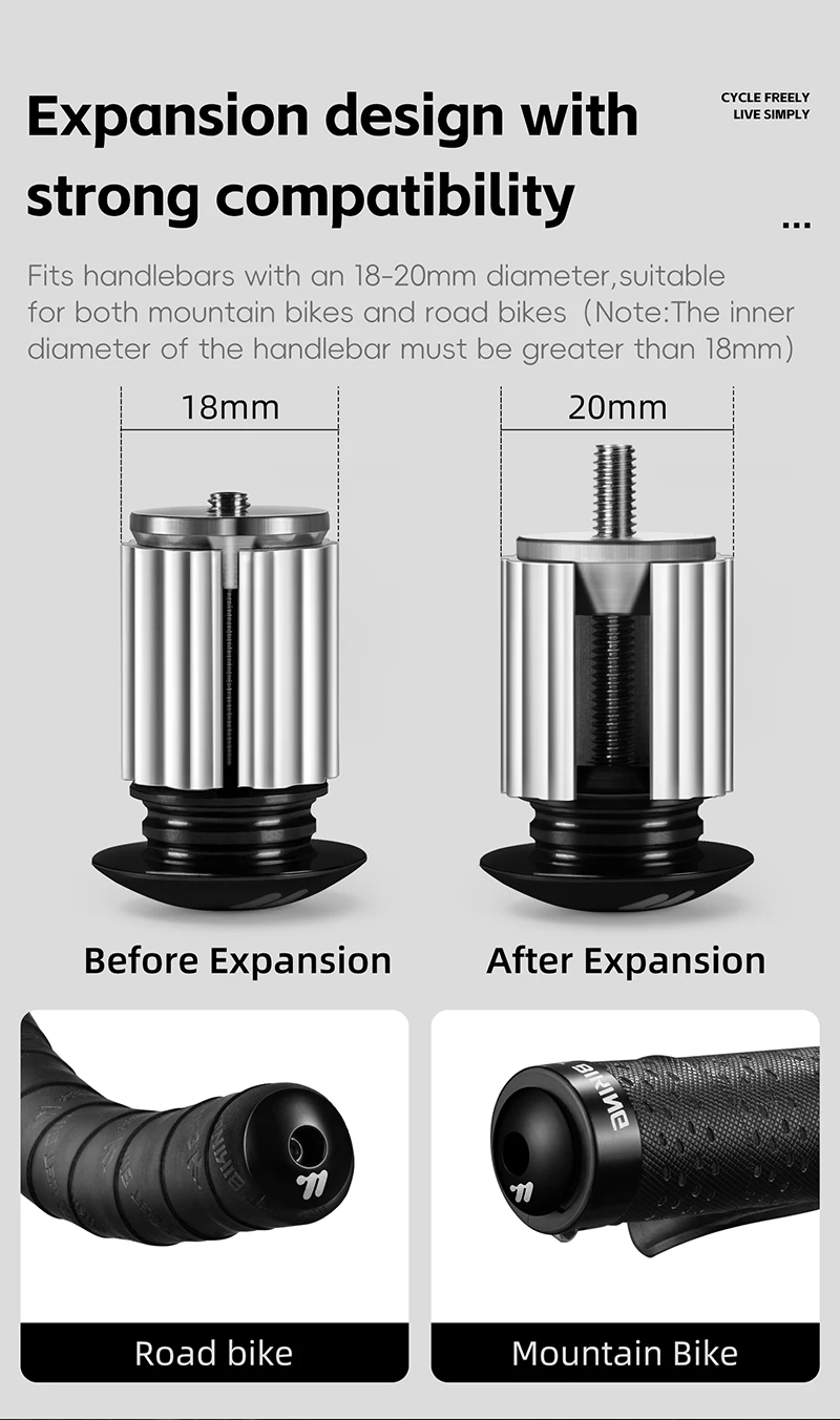 WEST RADFAHREN MTB Rennrad Lenker Endstopfen Aluminiumlegierung Griff Bar Endkappe BMX Bike Grip Mehrfarbige Abdeckung Fahrradzugang – Detail 8