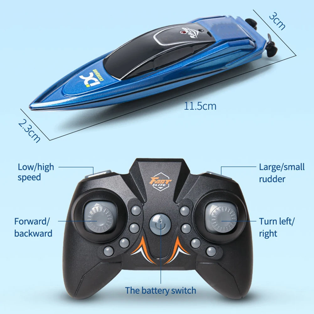RC Boat Waterproof 2.4GHz Electric RC Speed Boat Remote Control Watercraft Ship Racing Model Toys for Children