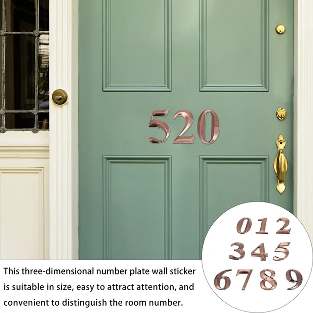 10Db 7 Cm -Es Háztartási Matricák Diy Stílusú Önmaga Ragasztó 3D Gyanta Jelző Címke Ajtó Ház Száma Az Otthoni Szállodakerthez - Image 3