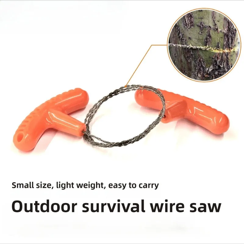 PP Handle Steel Rope Mini Pocket Saw Camping Survival Wood Cutting Wire Saw Stainless Steel Outdoor Equipment Survival Supplies hand saw multi purpose saw handheld saw steel rope chain saw