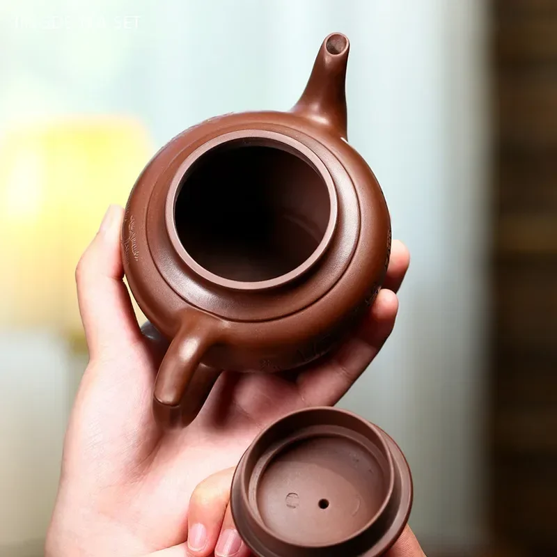 240ML Boutique Yixing Purple Clay Teapot Master Handmade Filter Beauty Kettle Customized Zisha Tea Set Home Chinese Tea Pot