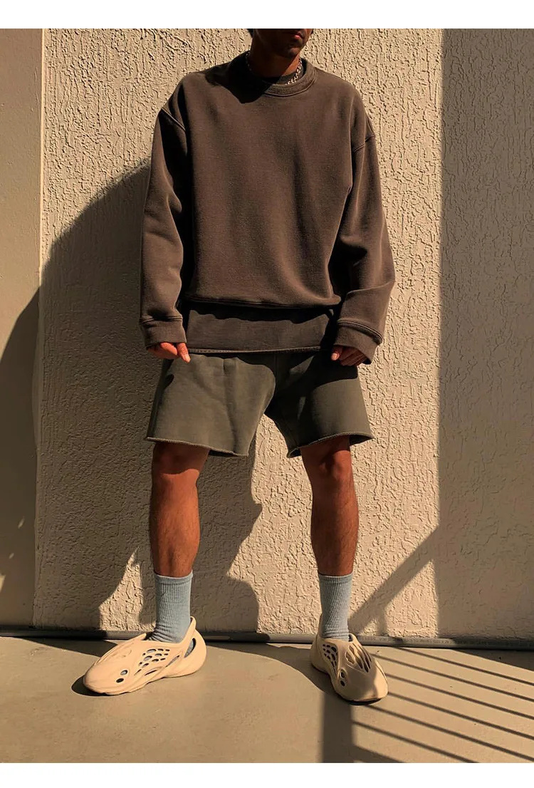 Men's Grey Cotton Shorts Image 19